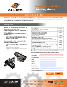Steering Gears Core Policy - EN