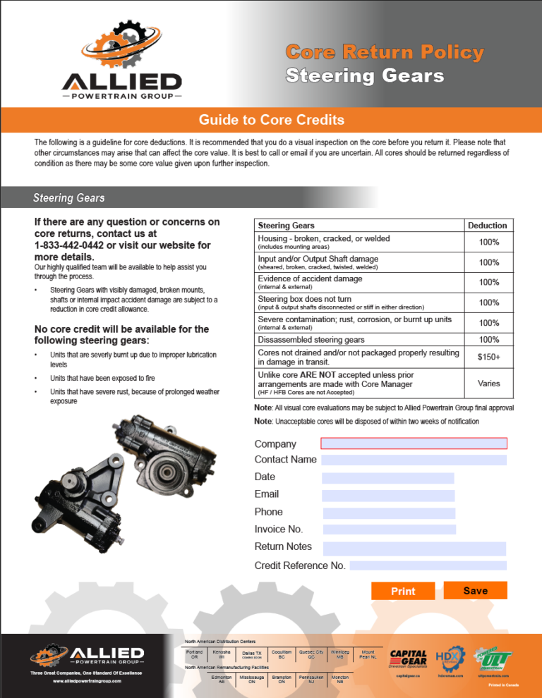 Steering Gears Core Policy - EN